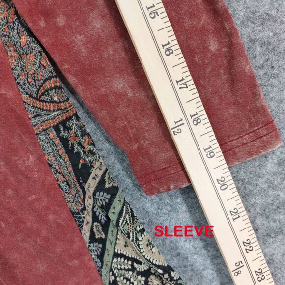 Gimmicks by BKE Boho Top Sz S Patchwork Crochet Paisley Lace Back Cutout - Picture 6 of 10